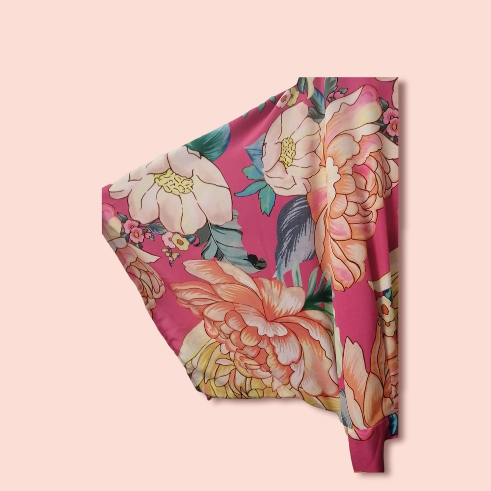 Anthropologie FARM Rio Eulalie pink floral Wide Leg Jumpsuit in size S - Picture 6 of 10